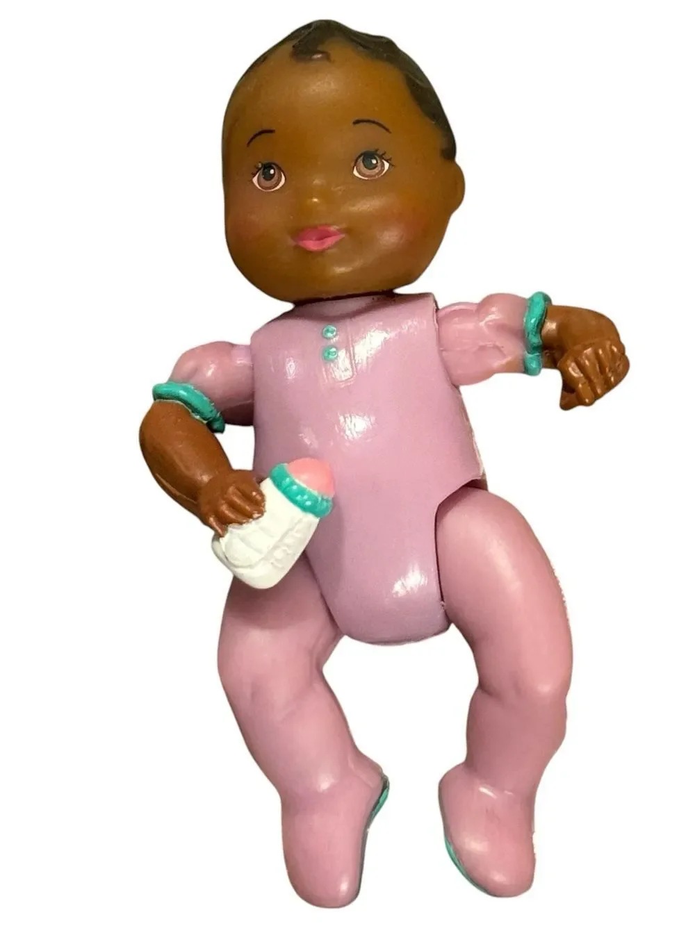 Fisher-Price Loving Family African American Baby Girl Doll Holding a Bottle